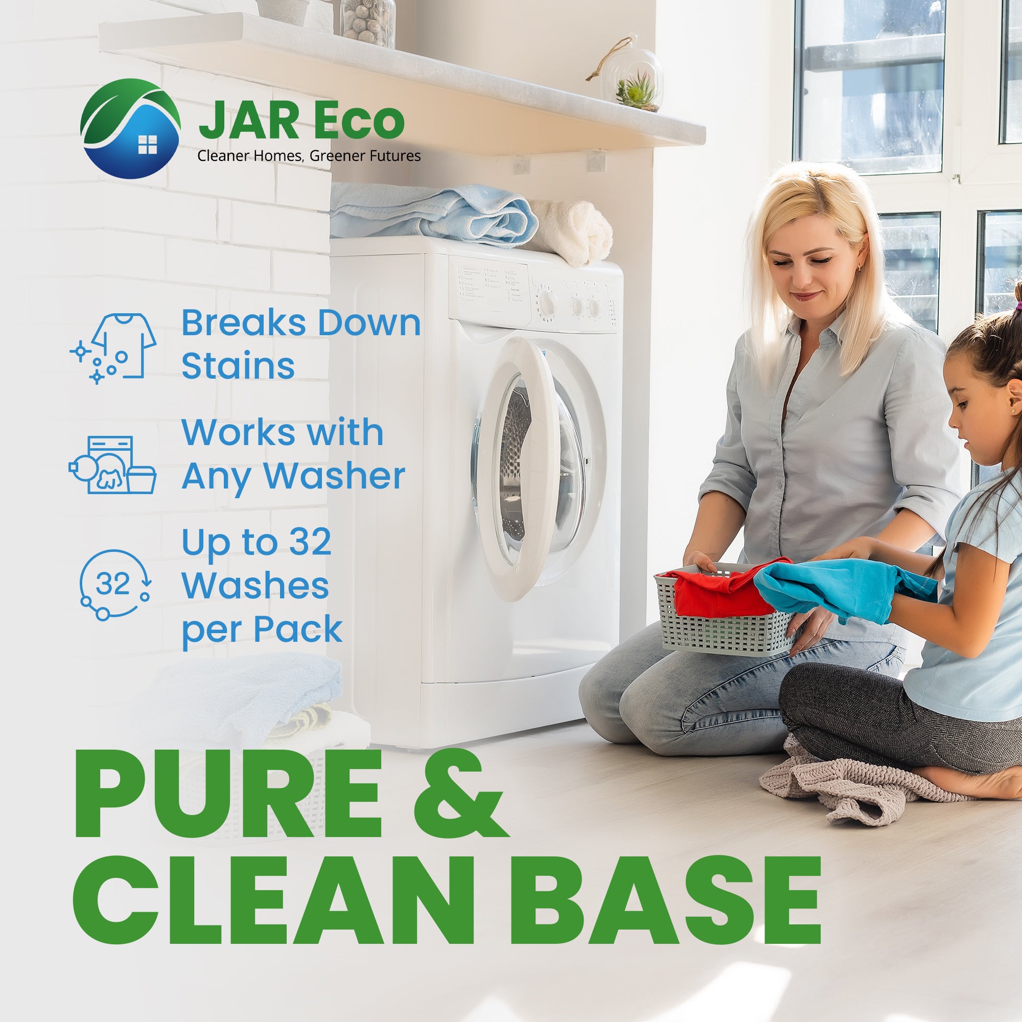 Jar Eco Laundry Sheets - Scent Free or Ocean Breeze