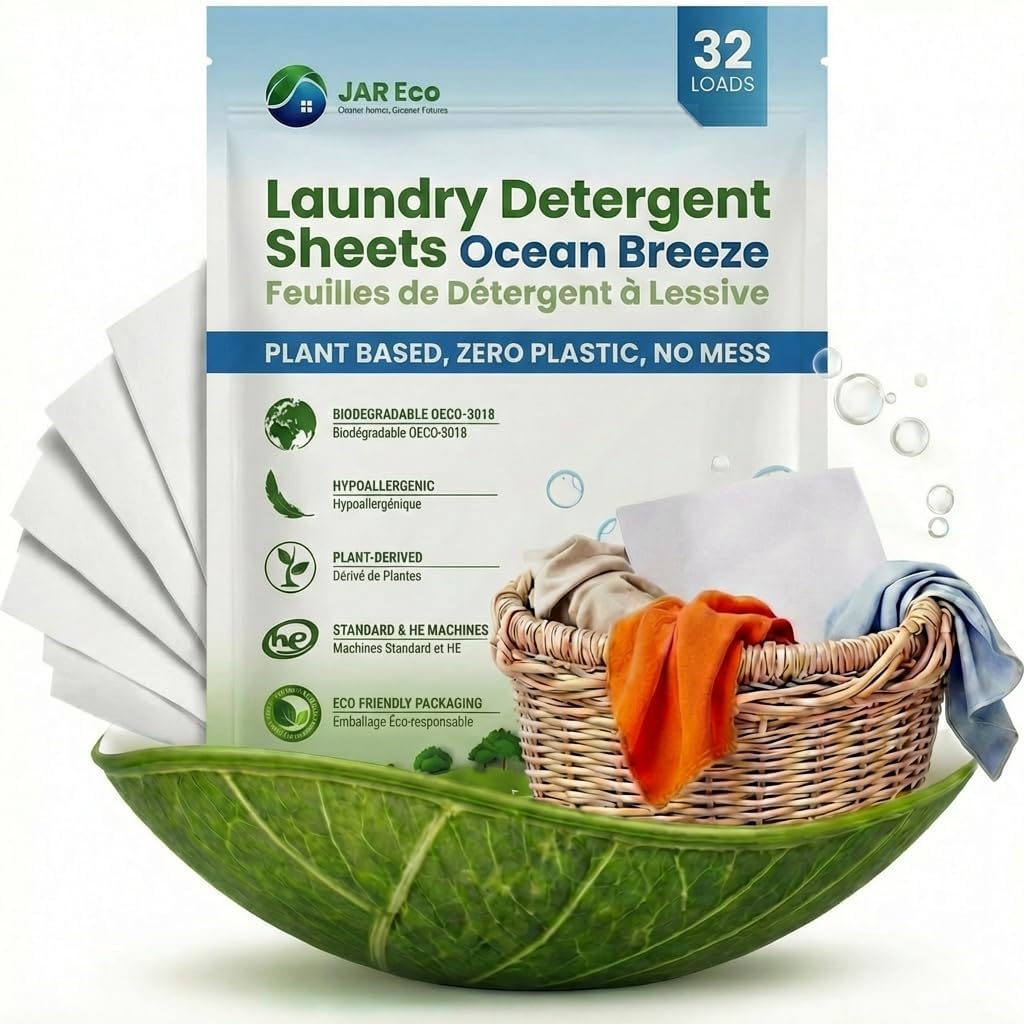 Jar Eco Laundry Sheets - Scent Free or Ocean Breeze