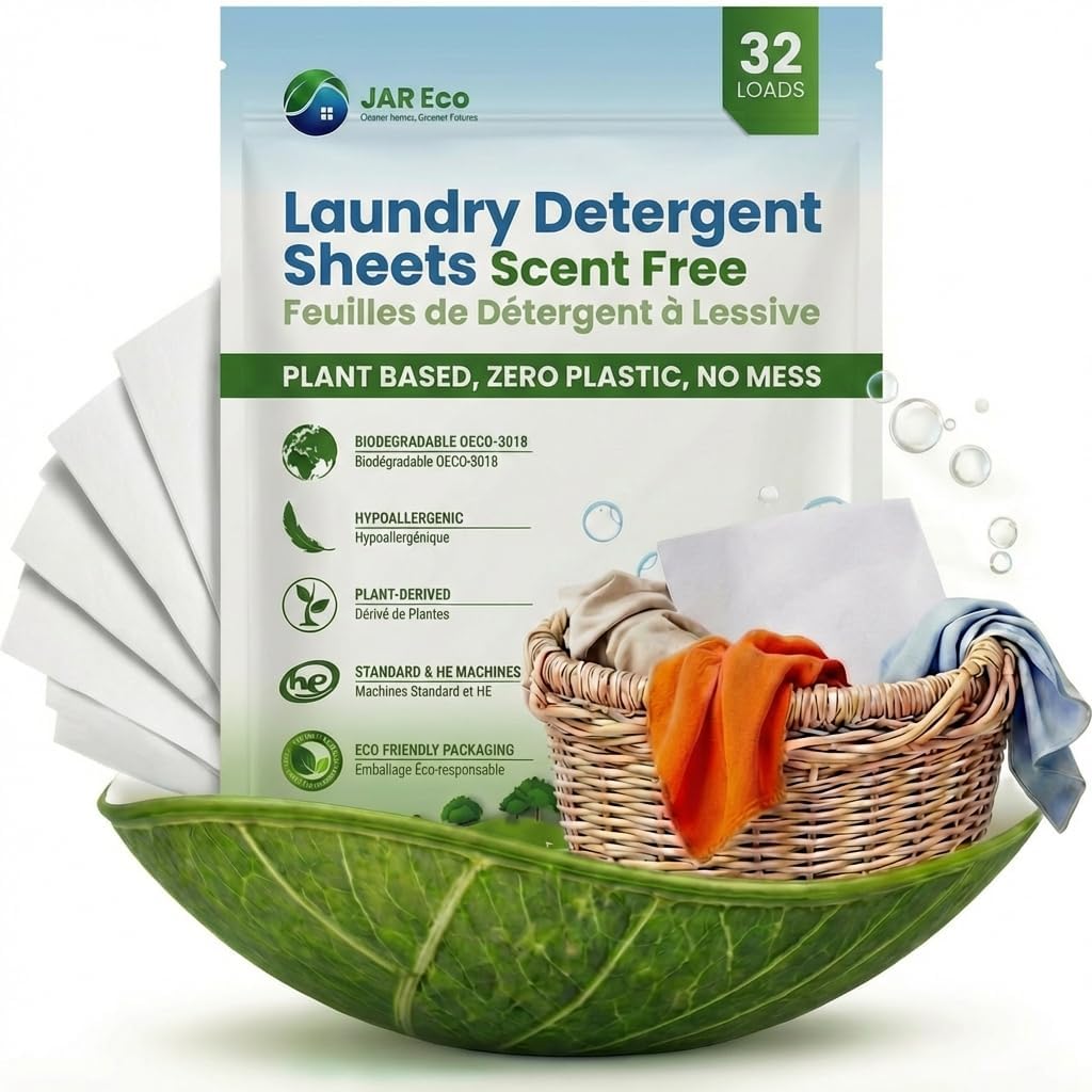 Jar Eco Laundry Sheets - Scent Free or Ocean Breeze